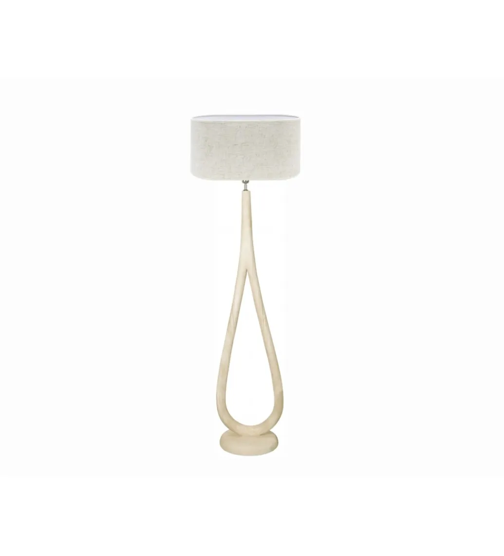 Imeri Lampa podłogowa Cronos 60 cm drewno mango