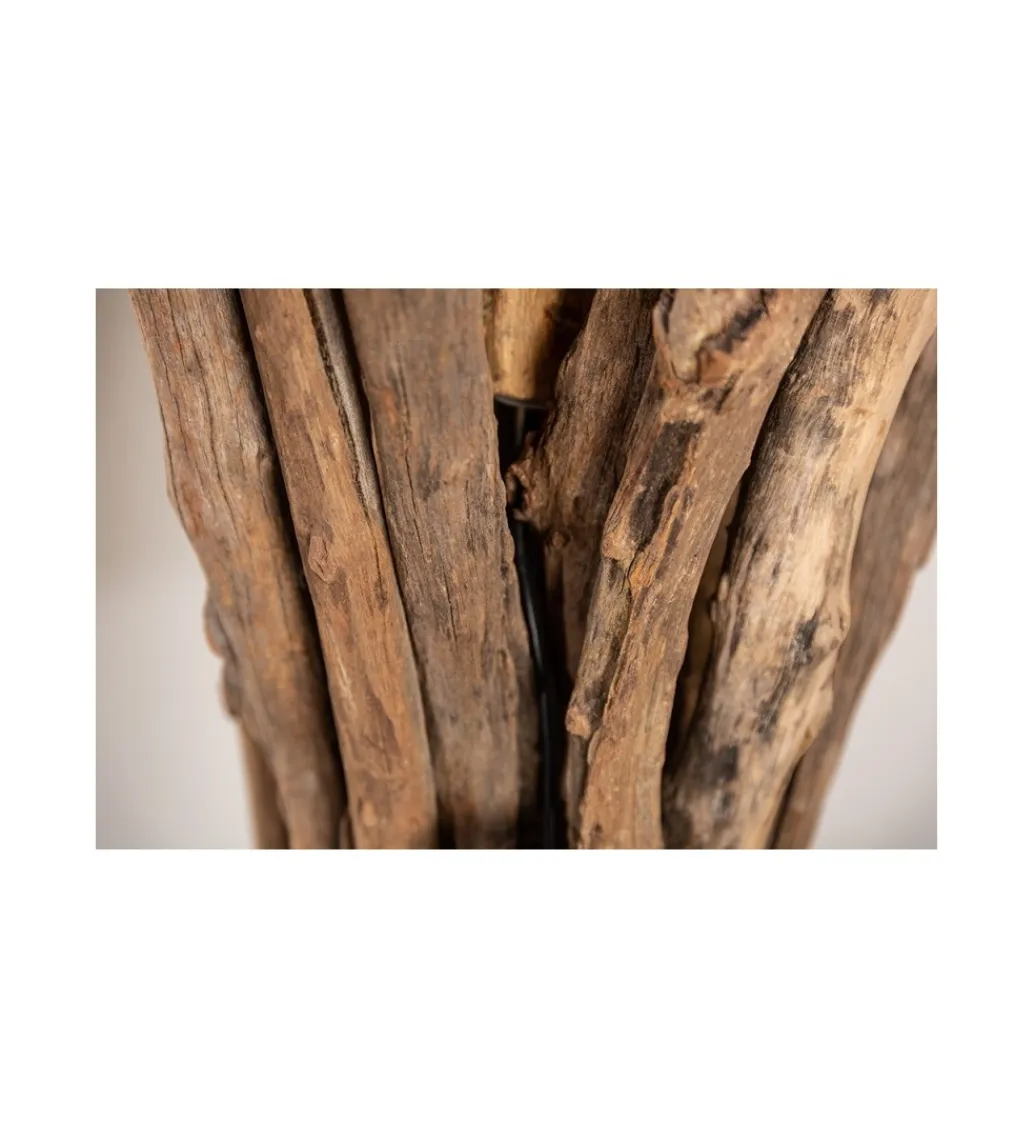 Invicta Interior Lampa podłogowa Espel 151 cm drewno teak