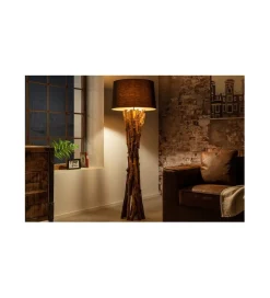 Invicta Interior Lampa podłogowa Espel 151 cm drewno teak