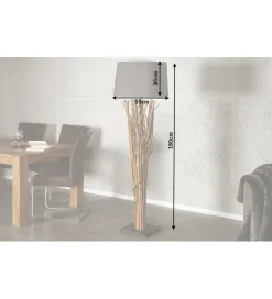 Invicta Interior Lampa podłogowa Euphoria 175 cm szarobrązowa