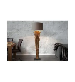 Invicta Interior Lampa podłogowa Euphoria 175 cm szarobrązowa