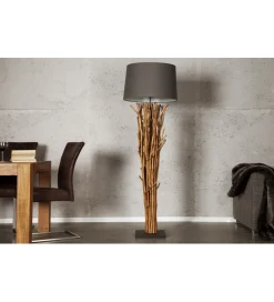 Invicta Interior Lampa podłogowa Euphoria 175 cm szarobrązowa