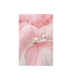 KDesign Lampa podłogowa FEATHER PALM 165 Cm Pióra różowa