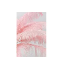 KDesign Lampa podłogowa FEATHER PALM 165 Cm Pióra różowa