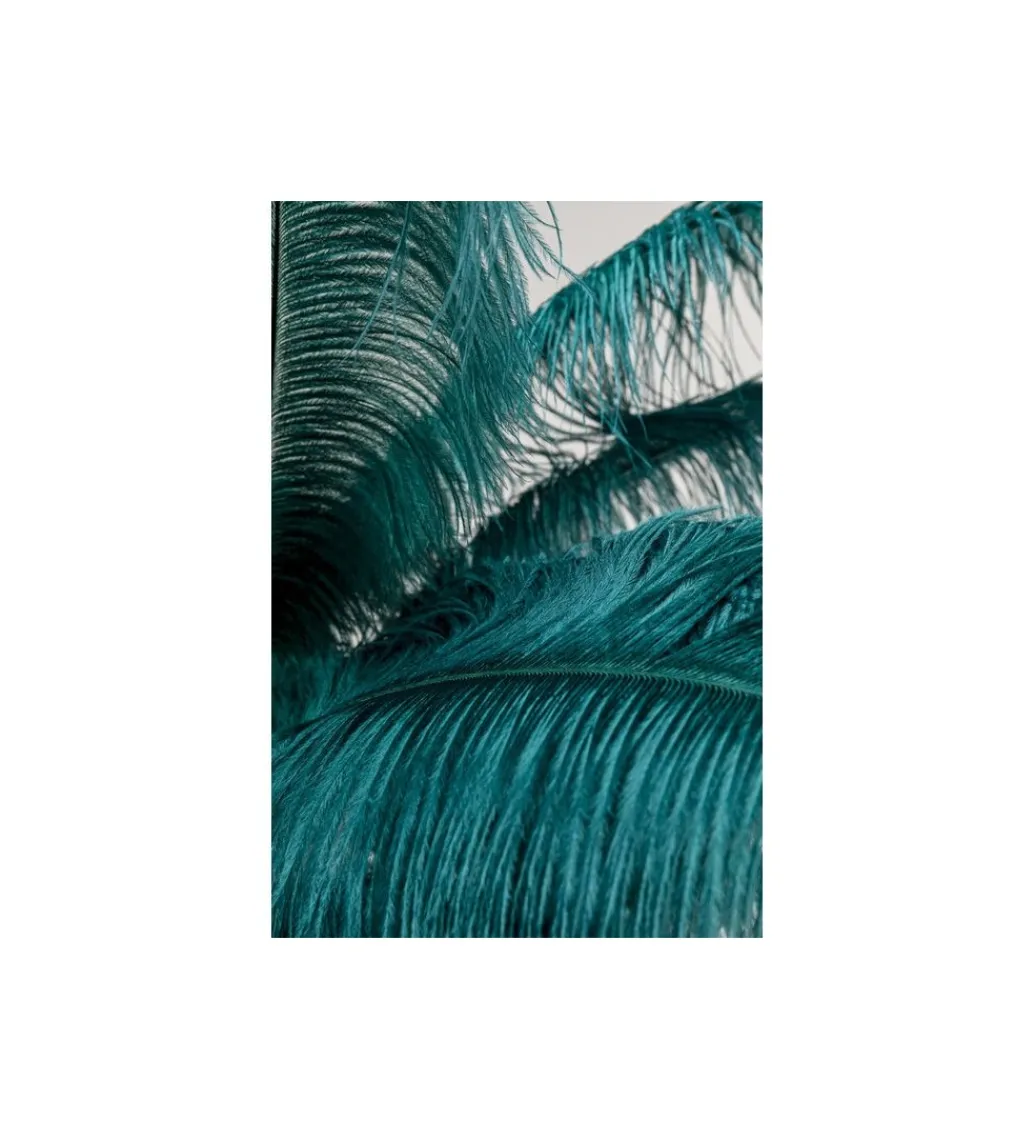KDesign Lampa podłogowa FEATHER PALM 165 cm pióra turkusowa