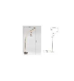 KDesign Lampa podłogowa FIVE FINGERS 215 cm złota