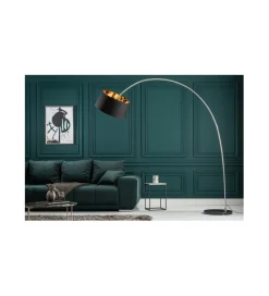 Invicta Interior Lampa Podłogowa Forma czarno złota