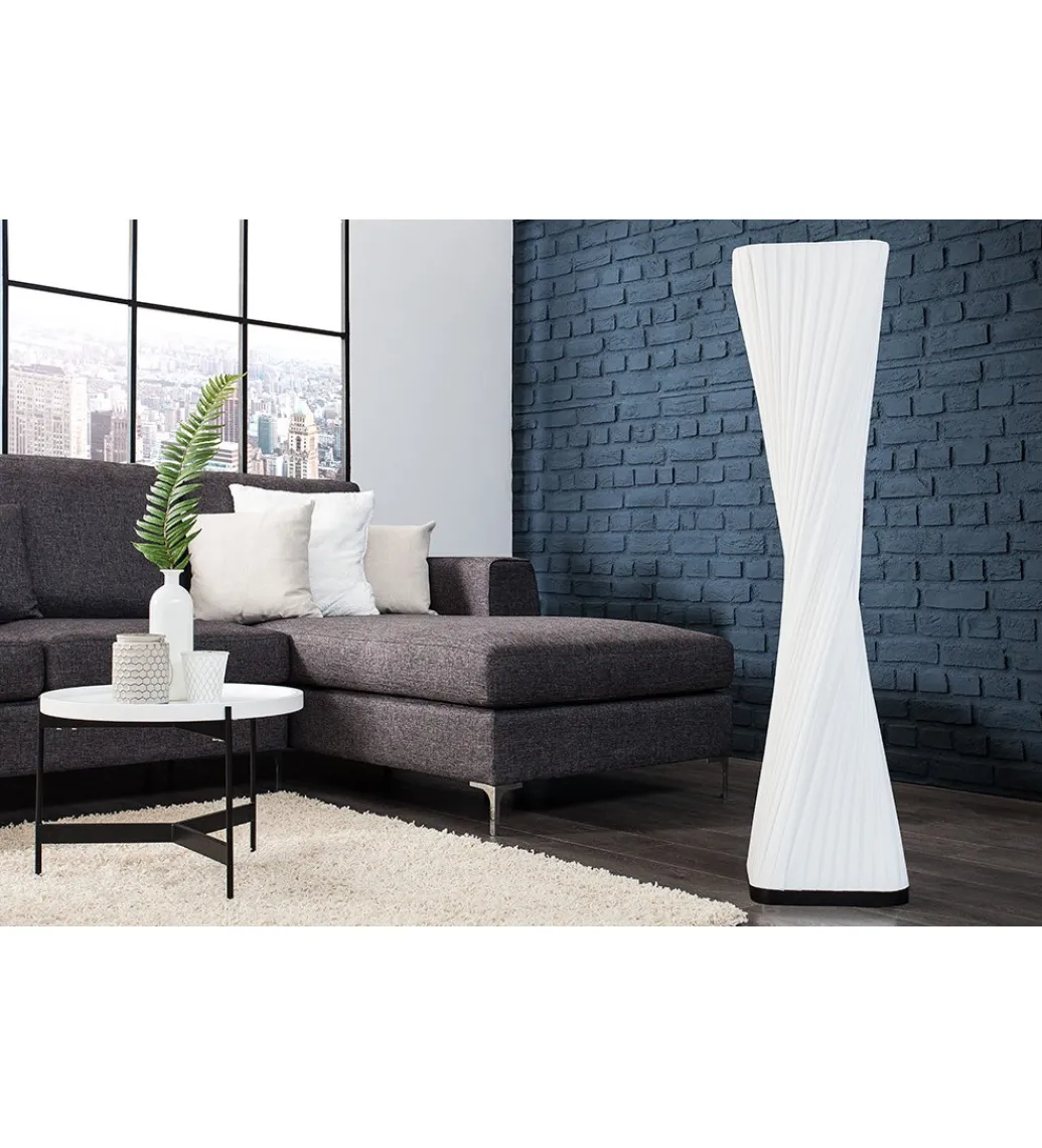 Invicta Interior Lampa podłogowa Harmony 120 cm biała
