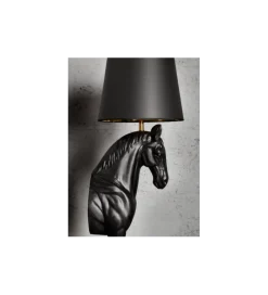 Invicta Interior Lampa podłogowa Koń Horse Black Beauty czarna