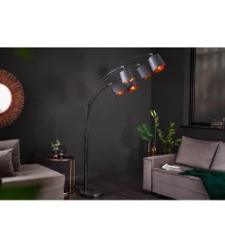 Invicta Interior Lampa podłogowa Levels 202 cm czarno złota