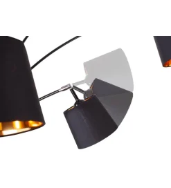 Invicta Interior Lampa podłogowa Levels 202 cm czarno złota