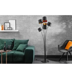 Invicta Interior Lampa podłogowa Levels 178 cm czarno złota