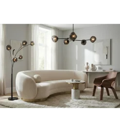 Invicta Interior Lampa podłogowa LIQUID DIAMOND 202 cm szara