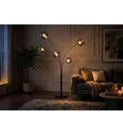 Invicta Interior Lampa podłogowa LIQUID DIAMOND 202 cm szara