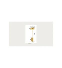 KDesign Lampa podłogowa LOUNGY 160 cm złota