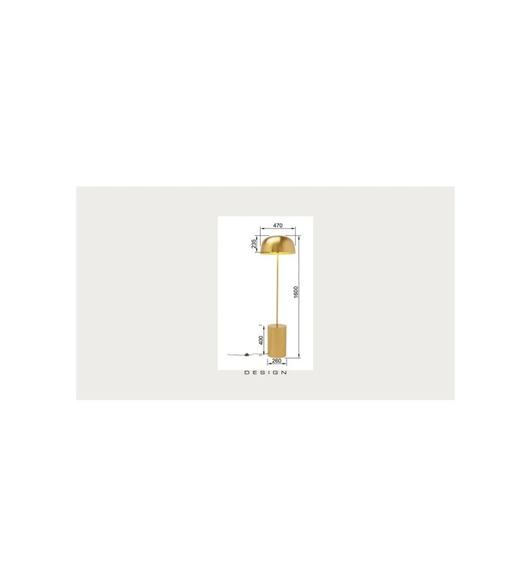 KDesign Lampa podłogowa LOUNGY 160 cm złota