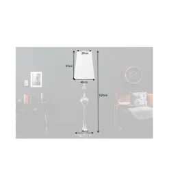 Invicta Interior Lampa podłogowa Lucie czarna