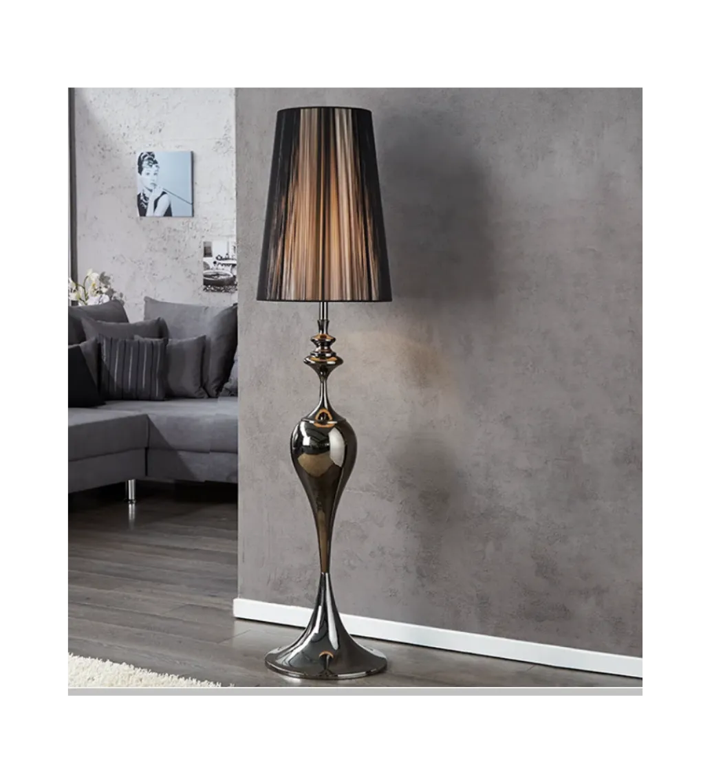 Invicta Interior Lampa podłogowa Lucie czarna