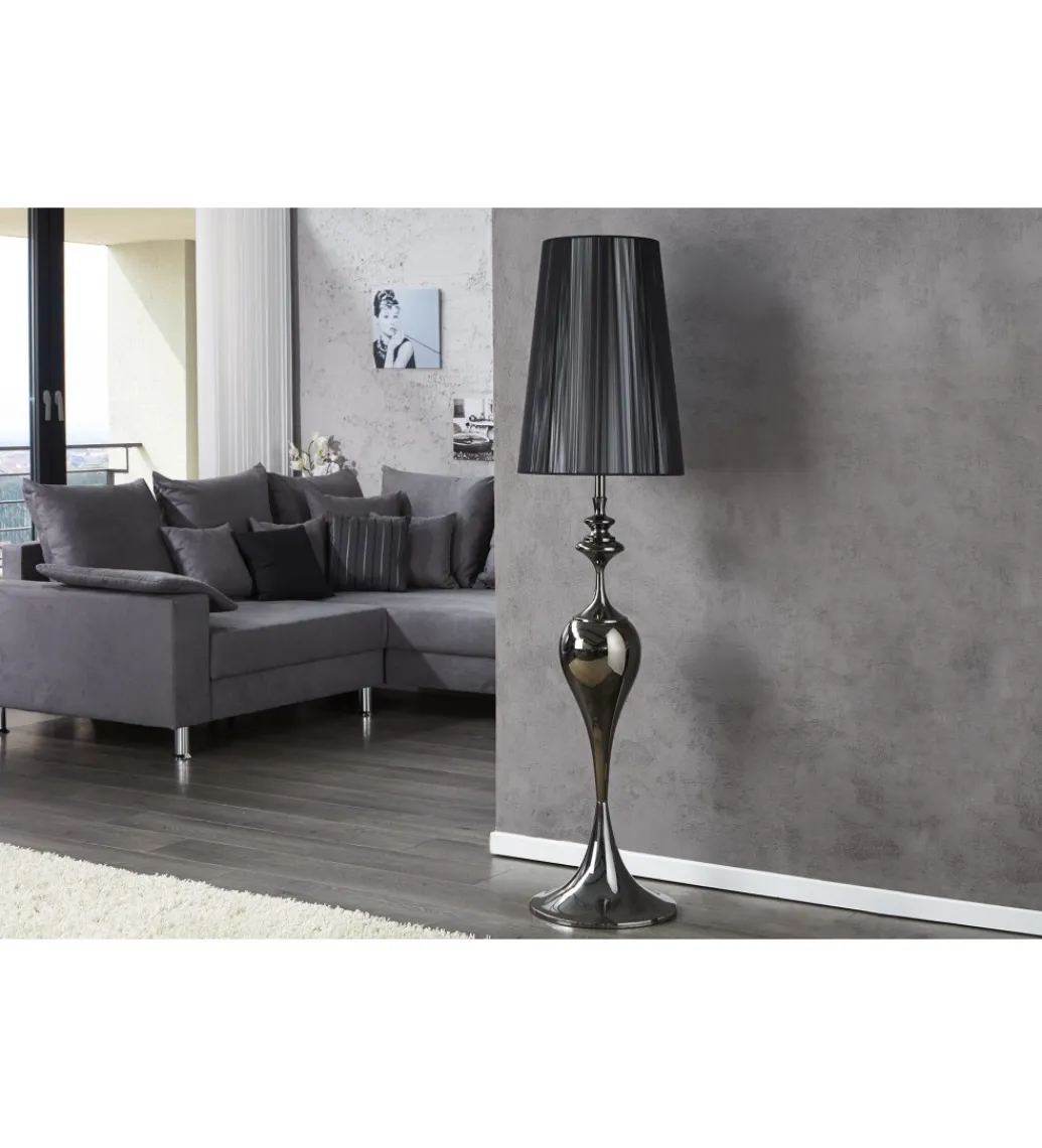 Invicta Interior Lampa podłogowa Lucie czarna