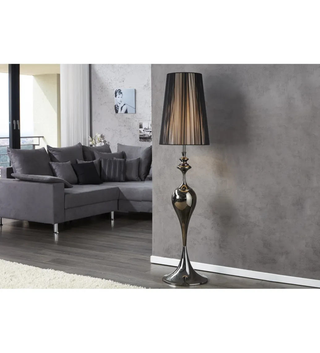 Invicta Interior Lampa podłogowa Lucie czarna