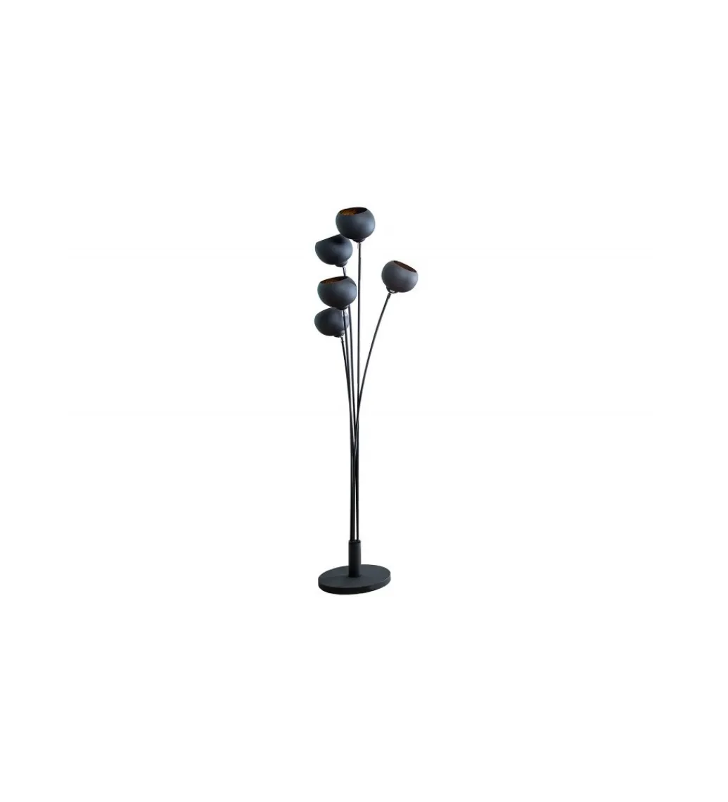 Invicta Interior Lampa podłogowa Magma 170cm czarne złoto