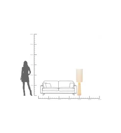KDesign Lampa podłogowa MARLEEN 130 cm boucle beżowa