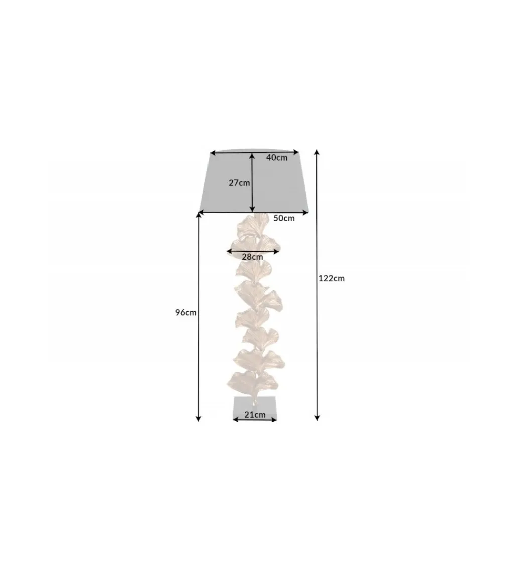 Invicta Interior Lampa podłogowa Morella 122 cm złota
