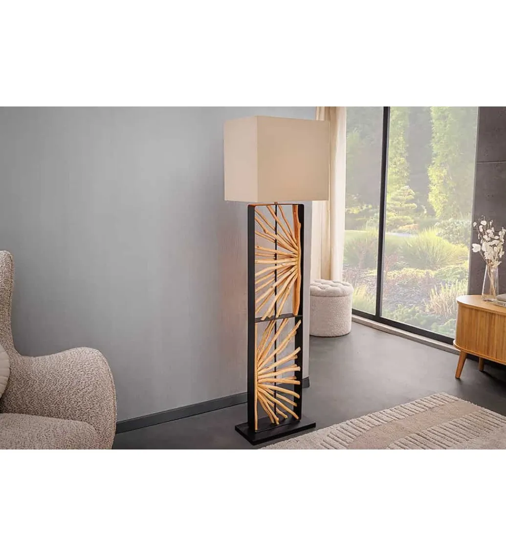 Invicta Interior - przedsprzedaż Lampa podłogowa OMAR 165 cm beżowa