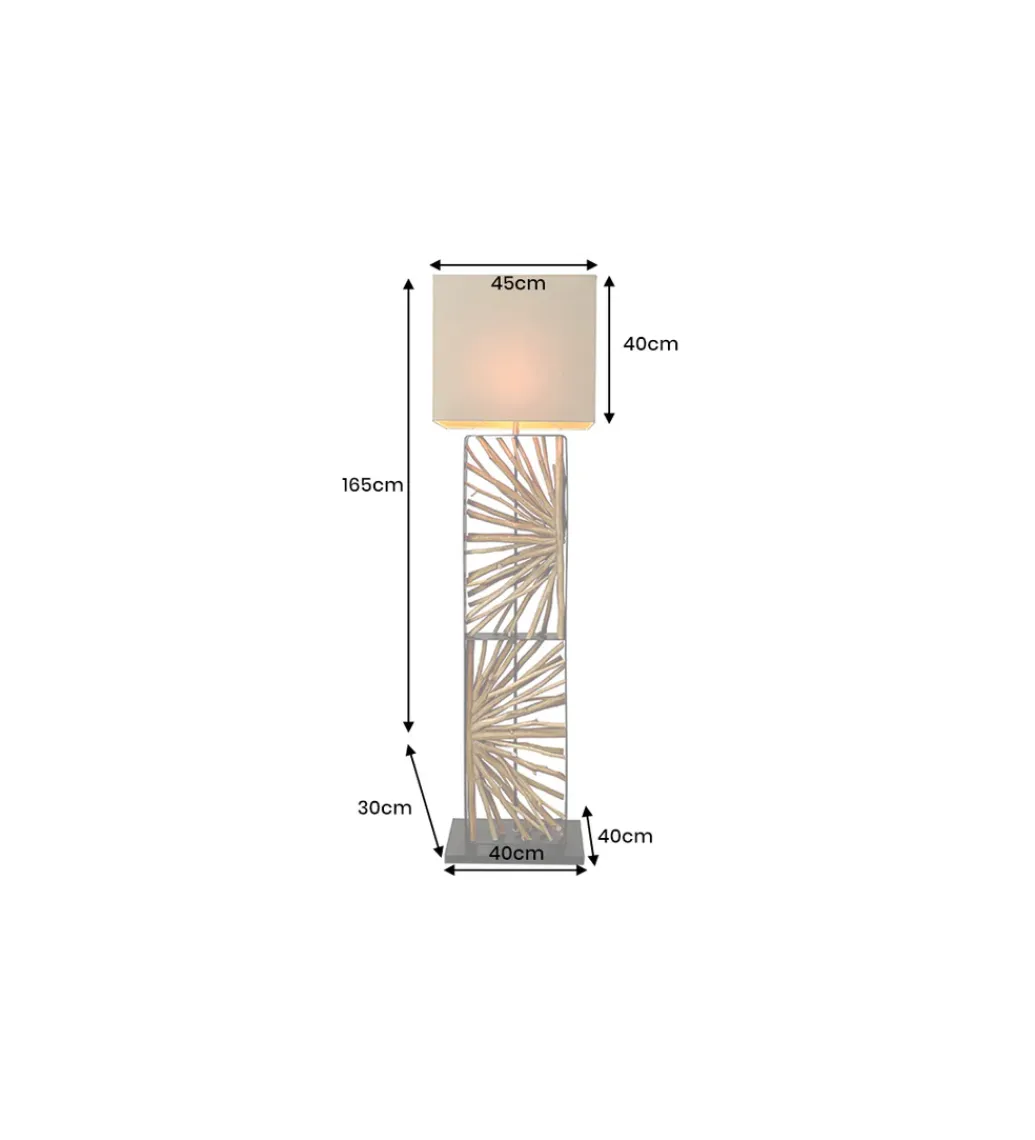 Invicta Interior - przedsprzedaż Lampa podłogowa OMAR 165 cm beżowa