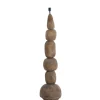 L&L Lampa podłogowa podstawa MARREE 135 cm ciemnobrązowa