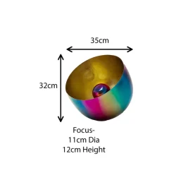 KDesign Lampa podłogowa RAINBOW 35 cm złota