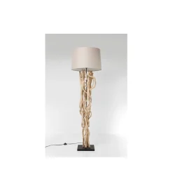 KDesign Lampa podłogowa SCULTRA drewno akacja