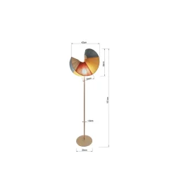 KDesign Lampa podłogowa SELLA 160 cm beżowa