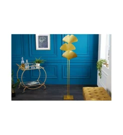 Invicta Interior - przedsprzedaż Lampa podłogowa SORIA 160 cm złota