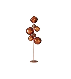 Invicta Interior - przedsprzedaż Lampa stojąca LIQUID DIAMOND 170 cm stalowa miedź