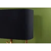 Invicta Interior Lampa stojąca WARDROBE 150 cm naturalny z abażurem czarno-złotym