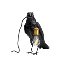 KDesign Lampa stołowa Animal Crow 34 cm czarna