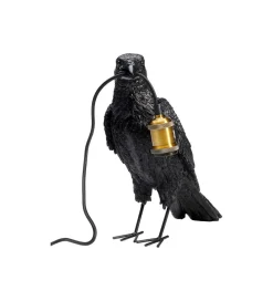 KDesign Lampa stołowa Animal Crow 34 cm czarna