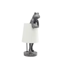 KDesign Lampa stołowa Animal Frog 58 cm szaro biała