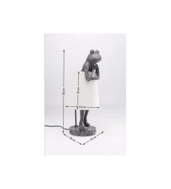 KDesign Lampa stołowa Animal Frog 58 cm szaro biała