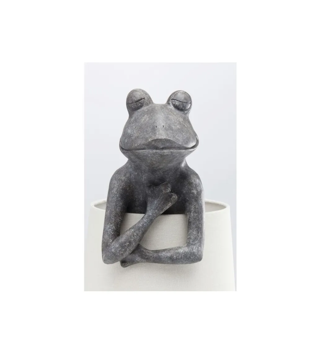 KDesign Lampa stołowa Animal Frog 58 cm szaro biała