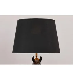 Invicta Interior Lampa stołowa Animal Horse 75 cm czarna