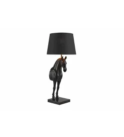Invicta Interior Lampa stołowa Animal Horse 75 cm czarna