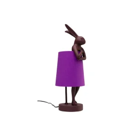 KDesign Lampa stołowa Animal Rabbit 50 cm czerwono fioletowa