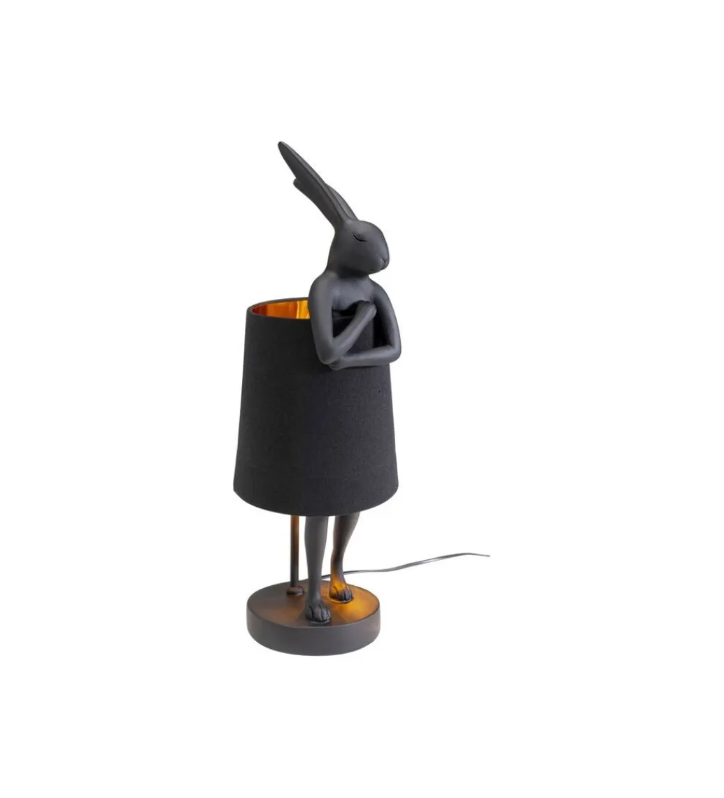KDesign Lampa stołowa Animal Rabbit 50 cm czarna