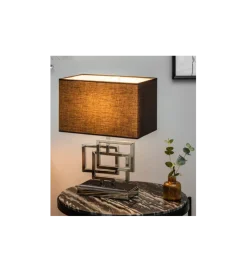 Invicta Interior Lampa stołowa ARIZONA 56 cm srebrna