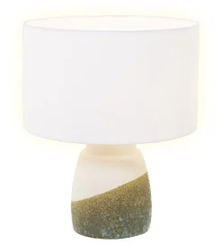 Exclusivas Lampa stołowa BEGAIN 42 cm ceramika zielono beżowa