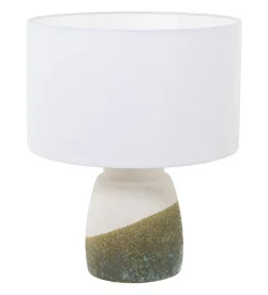 Exclusivas Lampa stołowa BEGAIN 42 cm ceramika zielono beżowa