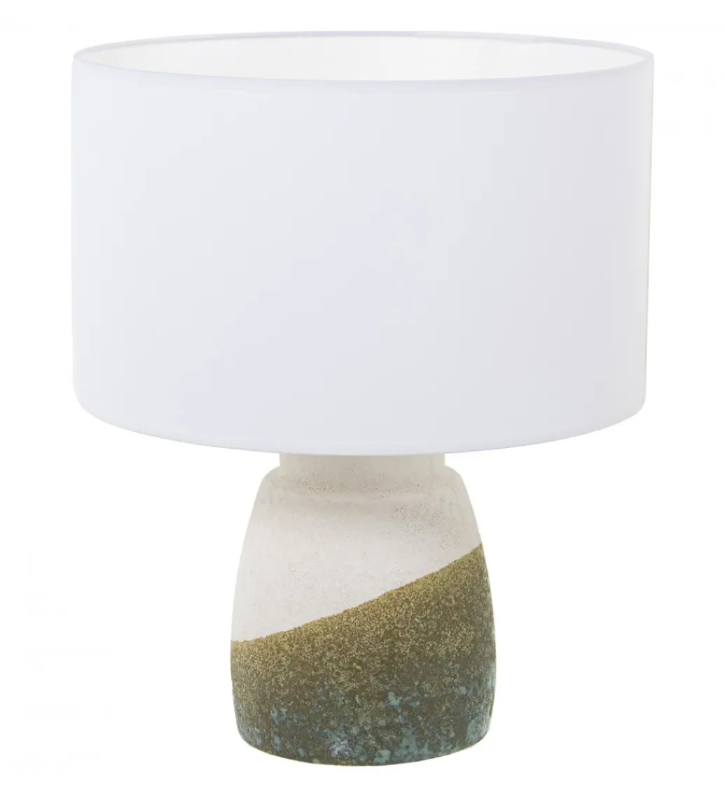 Exclusivas Lampa stołowa BEGAIN 42 cm ceramika zielono beżowa