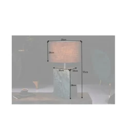 Invicta Interior Lampa stołowa BRANDE 55 cm marmur zielona